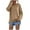 Khaki, variant on Kovlvoll Womens Sweatshirts Long Sleeve Hooded Solid Color Loose Hem Side Split Fall Casual Pullover Tops