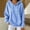 Blue, variant on Women's Striped Hoodie Pullover Long Sleeve Drop Shoulder Casual Top with Kangaroo Pocket Drawstring Relaxed Fit Hooded Sweatshirt for Fall Winter