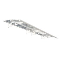Palram - Canopia Bordeaux 4460 15' x 4' Polycarbonate/Galvanized Steel Awning - White/Clear