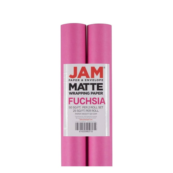 Fuchsia Matte Gift Wrapping Paper Roll - 2pk of 25 sq ft