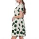 thumbnail image 2 of Balery Abstract Green Polka Dot Vestidos sueltos de manga corta para mujer, vestidos de verano 2025, vestidos casuales de corte A con vuelo., 2 of 6