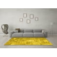 thumbnail image 3 of Ahgly Company Indoor Round Patchwork Yellow Transitional Area Rugs, 8' Round, 3 of 4