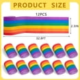 thumbnail image 2 of 12 Rollos de Serpentinas de Papel Crepé Arcoíris, Rollos de Crepé de Colores de 110 M, Decoración de Papel con Serpentinas Arcoíris, 2 of 9