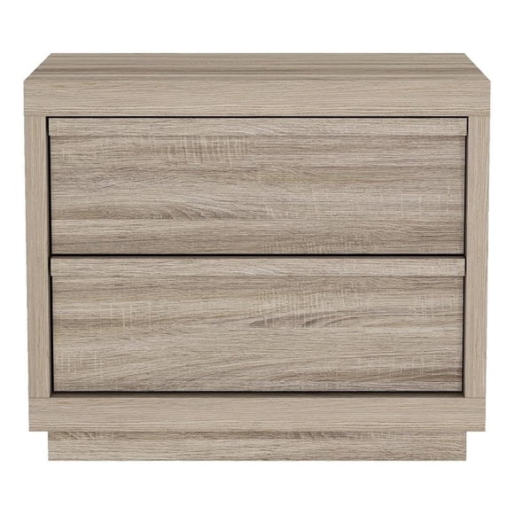 Navis Contemporary 26" Nightstand in Natural Oak (2-Drawer)