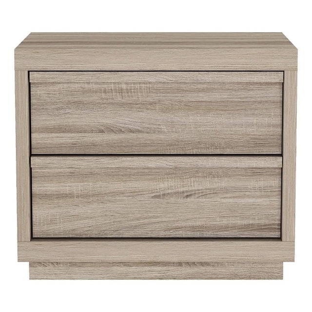Navis Contemporary 26" Nightstand in Natural Oak (2-Drawer)