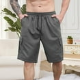thumbnail image 1 of Ceisia Men's Relaxed Minimalist Cargo Gift Casual Shorts Drapey 3D Pockets Multi-Color, 1 of 8