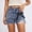 Black, variant on Womens High Waisted Denim Shorts Distressed Fashion Bow Tie Belt Bermuda Shorts with Pockets 2026 Summer Beach Casual Loose Shorts