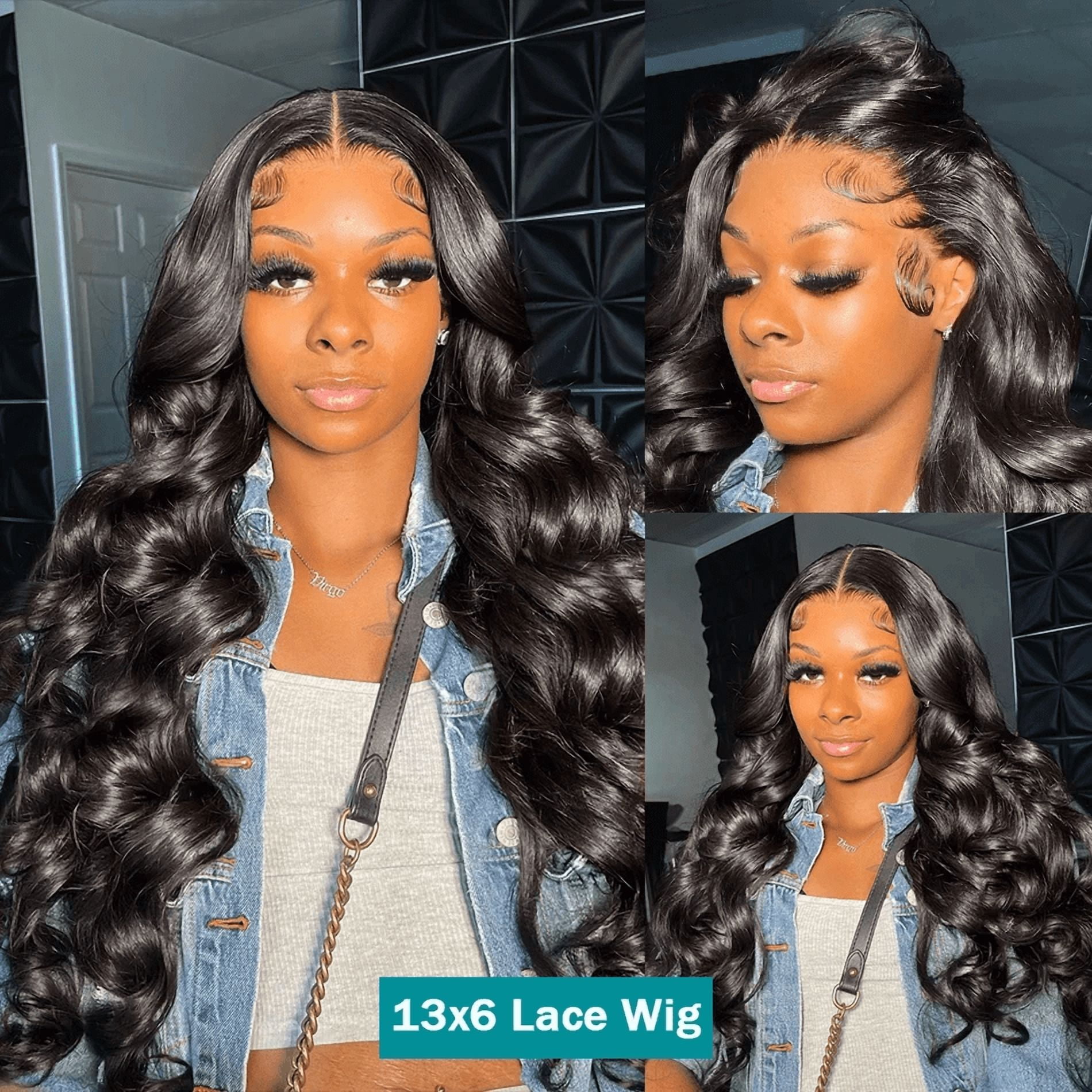 Body Wave Lace Front Wigs Human Hair Wig for Women 13x6 HD Lace Front Wigs 200 Density Glueless Wig Pre Plucked with Baby Hair 16Inch