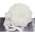 thumbnail image 3 of Fennco Styles Eva's Flower Garden Decorative Throw Pillow with Insert - 16 inches Round (Ivory, 16" Case+Insert), 3 of 6