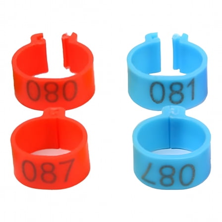 BESTSKY 100 Pcs Poultry Leg Bands, Chicken & Duck Leg Rings in 2 Colors