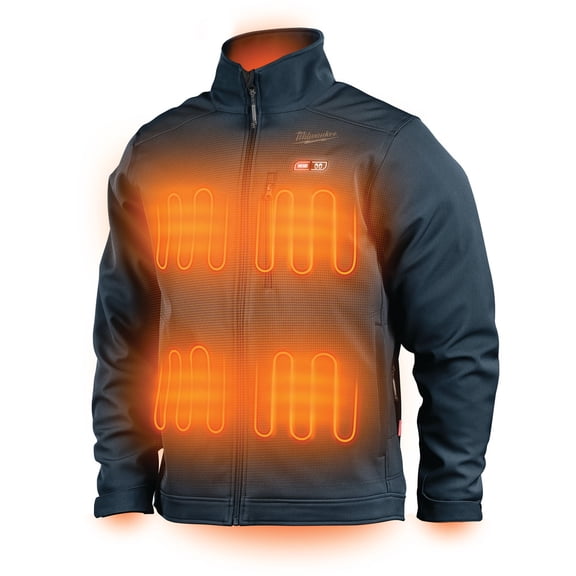 Milwaukee 204BL-21XL M12 TOUGHSHELL Lithium-Ion Cordless Heated Jacket (3 Ah) - X-Large, Navy Blue