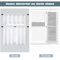 thumbnail image 7 of OVZME Pure White 24 Inch Length Short Tier Curtains, Rod Pocket Half Window Panels for Kitchen Bathroom Basement Cabinet Camper RV, 2 PCS, Each 30" Wx24" L, White, 7 of 7
