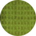 thumbnail image 1 of Ahgly Company Indoor Round Abstract Green Modern Area Rugs, 3' Round, 1 of 4