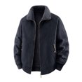 thumbnail image 2 of Jerdar Men's Cotton Sherpa Collar Washed Jacket, Loose Fit Thickened Winter Coat with Multi‑Pockets, Casual Outdoor Outerwear Winter Jackets, 2 of 5