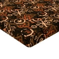 thumbnail image 4 of Ambesonne Geometric Fitted Sheet, Graffiti Art Earthy Back, King Size, Brown and Burnt Orange, 4 of 5