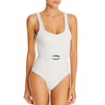 thumbnail image 1 of Palm Swimwear Maya Belted One Piece Swimsuit, Ivory, Medium, 1 of 2
