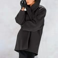 thumbnail image 7 of Women's Wool Blend Pea Coat Single Breasted Trench Coats Spring Fall Casual Lightweight Jackets Overcoat Black 4XL, 7 of 7