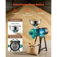 thumbnail image 4 of Commercial Electric Grain Mill Grinder 110 Lbs/H 1500W Cast Iron Pulverizer Powder Machine Non-Slip Rubber Feet for Dry Grains Spices Cereals Coffee Corn Pepper, 4 of 10