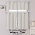 thumbnail image 3 of Chyhomenyc Short Blackout Curtains 30 Inch Length, Rod Pocket Kitchen Curtains for Small Windows, Half Window Tier Curtains for Basement Cabinet Camper RV Bunk, 2 PCS, Each 30Wx30L, Natural, 3 of 8