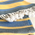 thumbnail image 3 of Denim and Yellow Striped Design Turkish Beach Blanket, 3 of 3