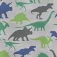 thumbnail image 3 of (2 pack) Mainstays 58" x 1.5 yard Lux Anti-pill Fleece Gray Dinos Fabric Precut, Gray, 3 of 7