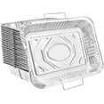 thumbnail image 2 of Disposable Rectangle Aluminum Handle Rack Pan Roaster - No Lids, Dimensions L 16 3/4 x W 12 x D 2 1/2 (30 Qty), 2 of 4