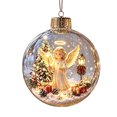 thumbnail image 5 of Glowing Christmas Story Ornament, Light-Up Mini Holiday Scene with Warm LED Light, Festive Keepsake Gift for Home Christmas Party Decoration,F-B, 5 of 7