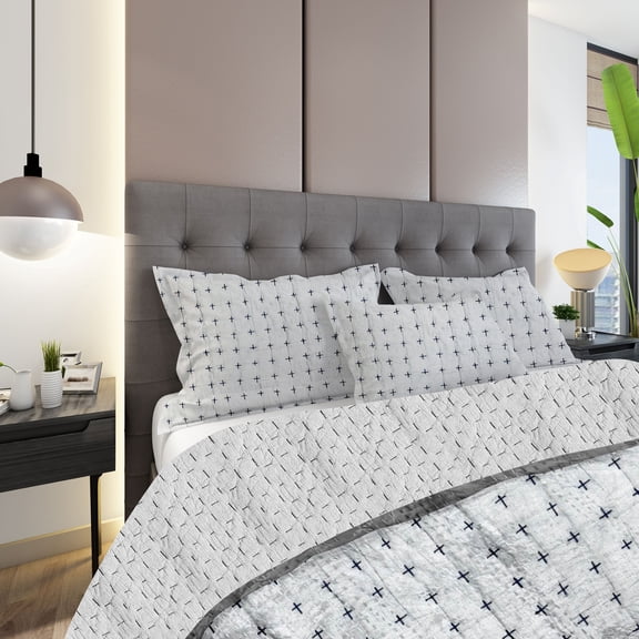 Cotton plus stitch kantha comforter set