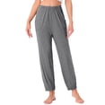 thumbnail image 1 of Pantalones de pijama para mujer INSPIRE CHIC, suaves y cómodos, pantalones de lounge, ropa de dormir con bolsillo, talla XL, gris, 1 of 6