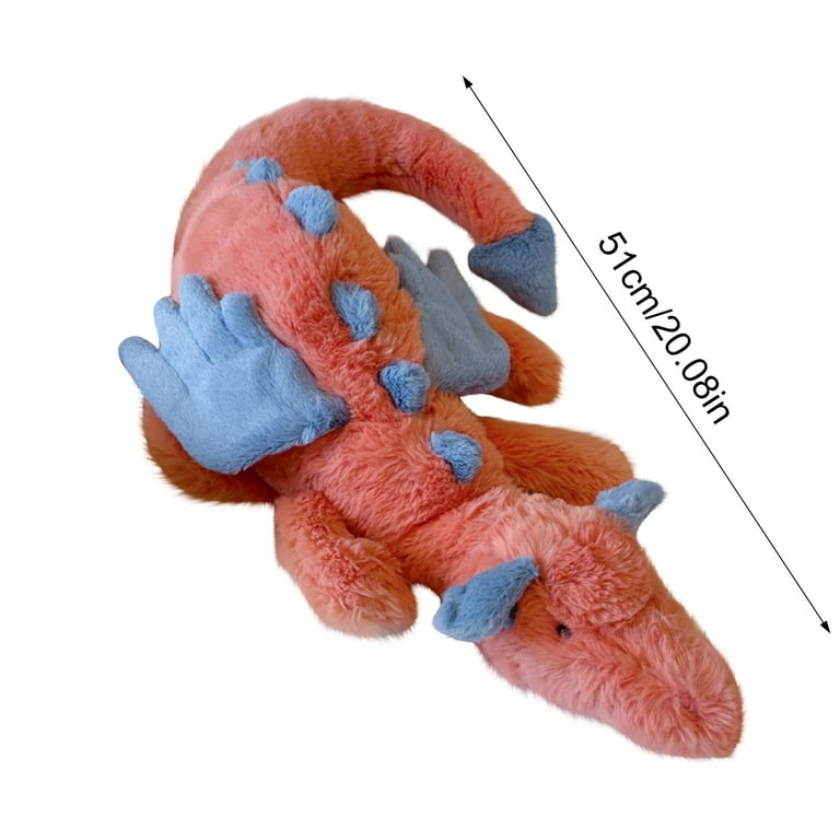 Jellycat Rose Dragon Plush Toy, Cute Persimmon Dragon, 50cm 
