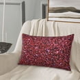 thumbnail image 5 of Picia Red Glitter Pattern Plush Pillow Case – Soft and Cozy Cushion Cover, Hypoallergenic Throw Pillow Case for Home Decor-14"x20", 5 of 6