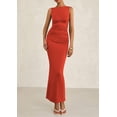 thumbnail image 4 of Vestido midi PRETTYGARDEN 2025, ajustado fruncido, sin mangas, de verano, 4 of 9
