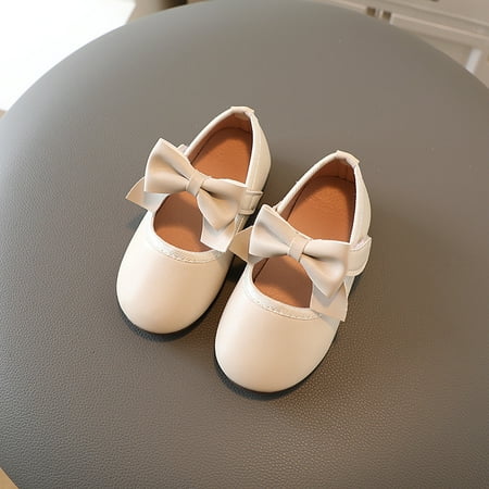

Girls Cute Vintage Bow Mary Jane Shoes Non-slip Soft Sole Princess Shoes For Wedding Party Performance