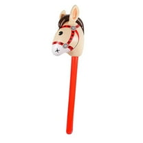 Sinyiin Inflatable Horse Heads Cowgirl Stick PVC Balloon Outdoor Educational Toys for Children Baby Birthday Gifts