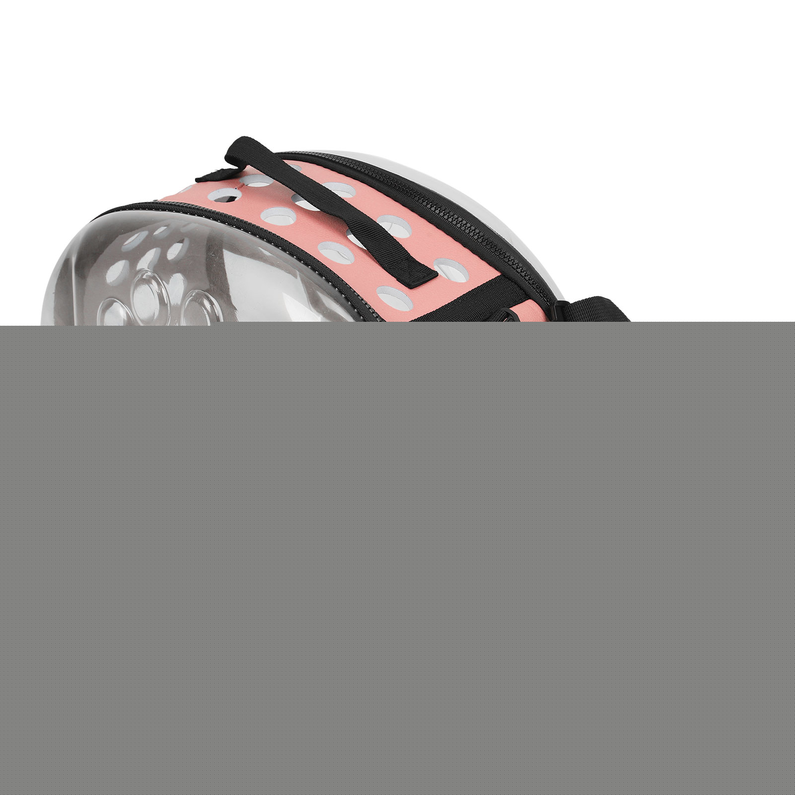 Rupoun Transparent Space Capsule Pet Carrier Backpack for Cats and Puppies, Outdoor Collapsible Breathable Travel Bag, Pink, Size Small (14.2 in / 36 cm)
