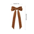 thumbnail image 3 of OCCOA Velvet Bow Christmas Tree Wreath Decorative Pre-Tied Ribbon Ornament for Door Mantel Window Gift Wrapping Home Party Decor Xmas Present, Brown, 3 of 6
