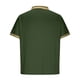 thumbnail image 3 of Playeras Elvqul Hombre con Estampado de Rayas Playa Manga Corta Abotonada Verde del Ejército con Solapa, 3 of 4