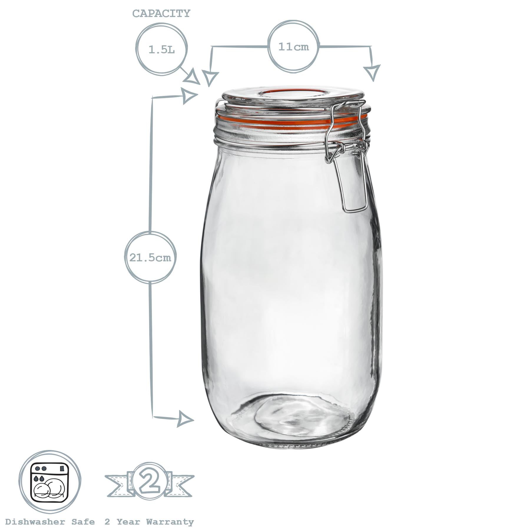 Buy Wholesale China Large Capacity Glass Rice Jar 1.5 Gallon Clear Glass  Jars With Seled Glass Lid Glass Storage Bottles & Glass Jars at USD 3.22