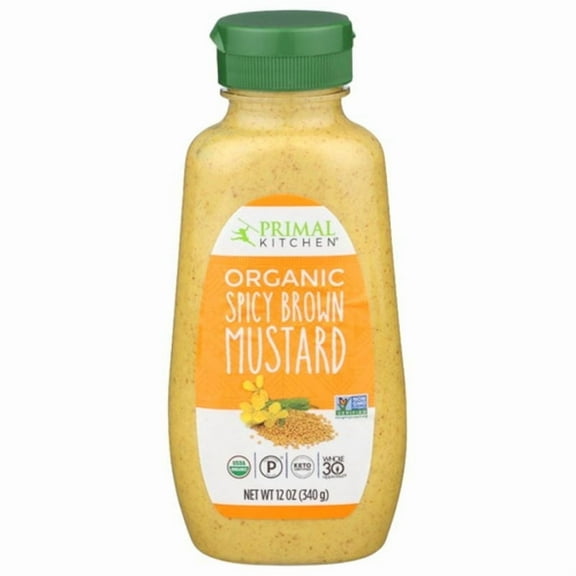 Primal Kitchen Organic Spicy Brown Mustard 12 oz Pack of 2