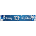 thumbnail image 2 of Blue Theme Happy 13th Birthday Banner Decorative Party Background for Birthday Celebration Event Indoor Decoration Kids Party, 2 of 7