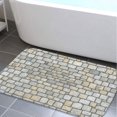 thumbnail image 5 of Stone Wall Plush Flannel Bath Rug 16x24 Inches, Quick Dry Absorbent Non Slip Mat for Bathroom Sink Tub, 5 of 8