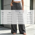 thumbnail image 3 of YUGYXL Women's High Waisted Wide Leg Dressy Pants Business Work Trousers, Flat Front Waist, Side Pockets Gray Pants, 3 of 6