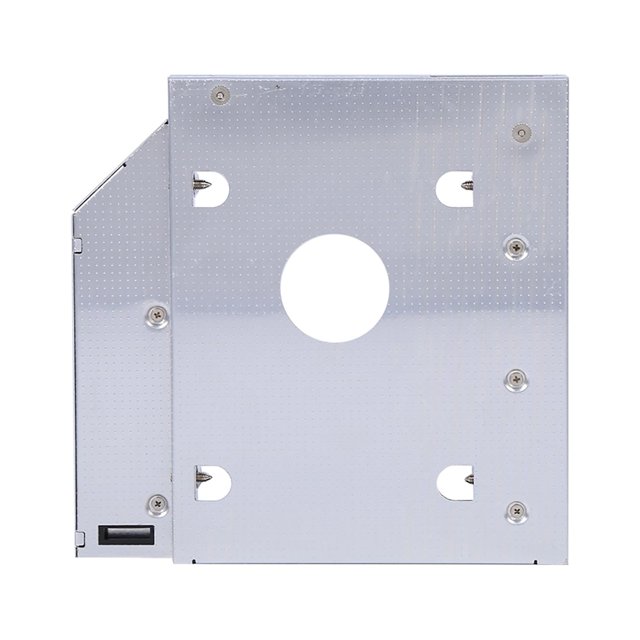AluminumHDD SSD Enclosure, Noise Absorbing Holder, 2nd HDD SSD,CD ROM, Dual Boot, 12.7mm Thick, -13Pin, Support 2nd OS,I II III
