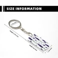 thumbnail image 3 of Uemuo Lavender Flowers Pattern Rectangular Metal Keychain - Durable, Stylish, and Personalized Key Ring for Men and Women,Engraved Keychain,Gift Slim Sturdy Keychain, 3 of 7