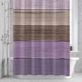 thumbnail image 3 of Vintage Wood Grain Shower Curtain for Bathroom Decor, Brown Light Purple Grain Farmhouse Waterproof Fabric Shower Curtain, 72"x84" Set with 12 Hooks, 3 of 9