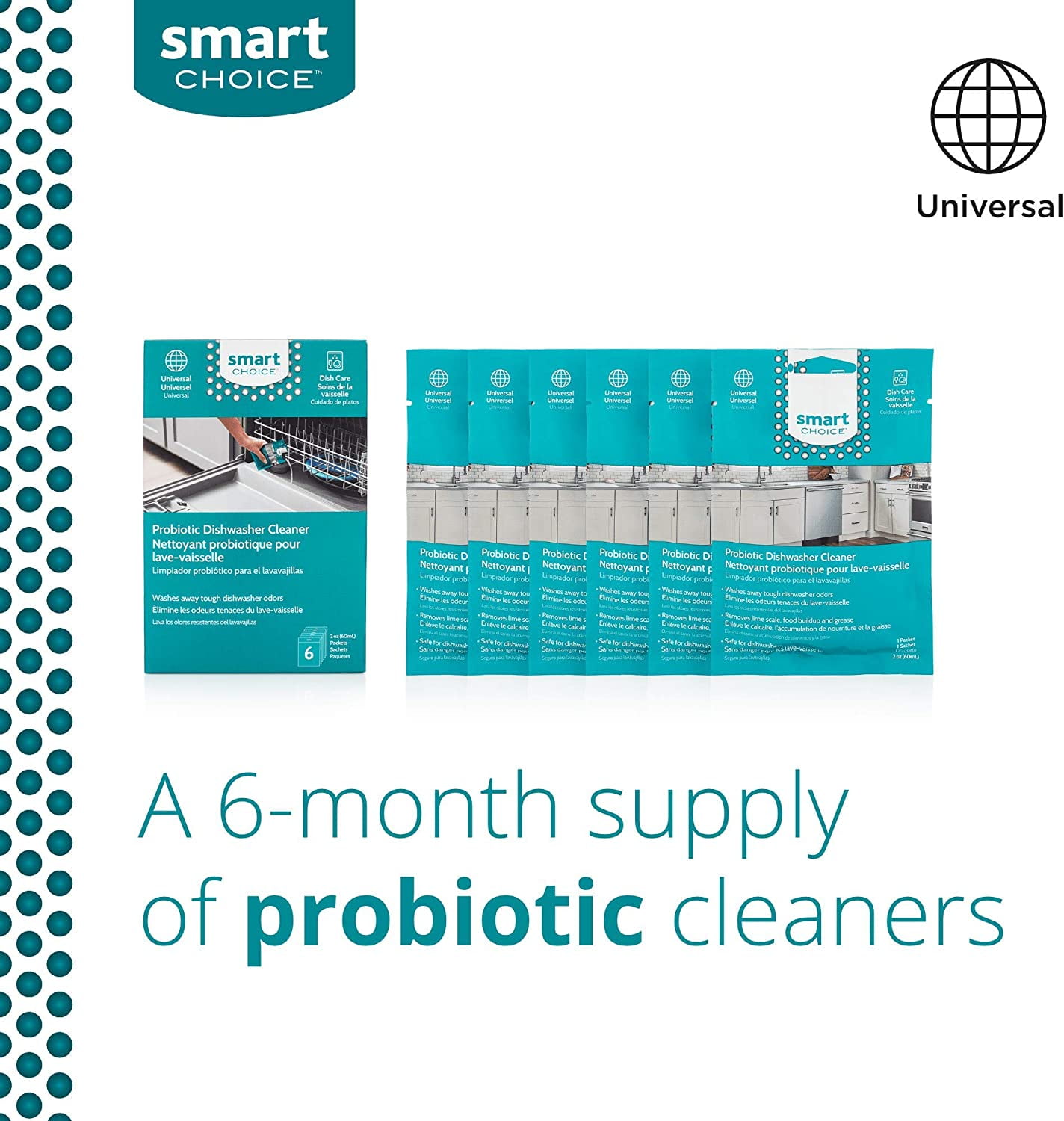 10SCPROD02 Probiotic Dishwasher Cleaner, 6 Treatments