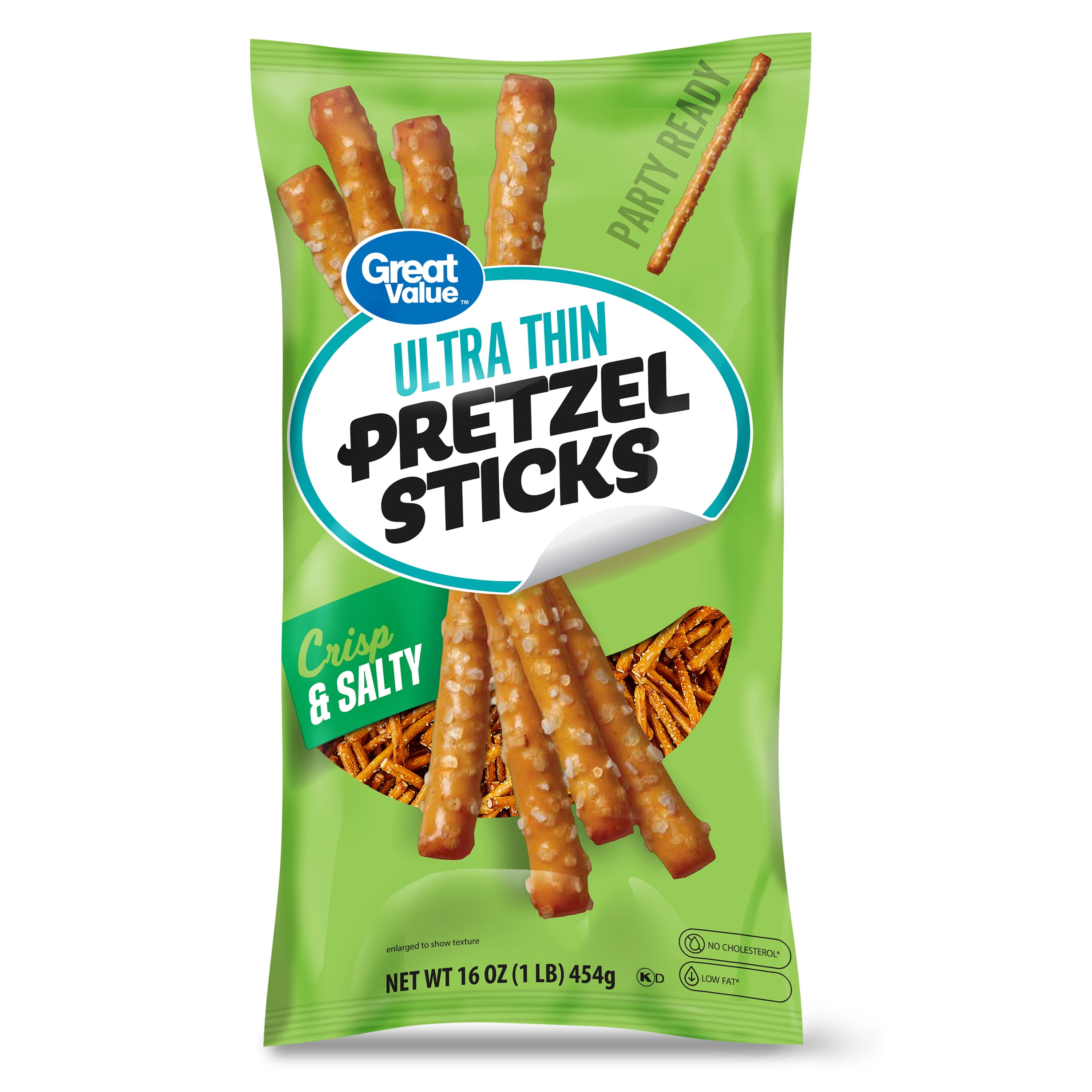 Great Value Ultra Thin Salty Pretzel Sticks, 16 oz