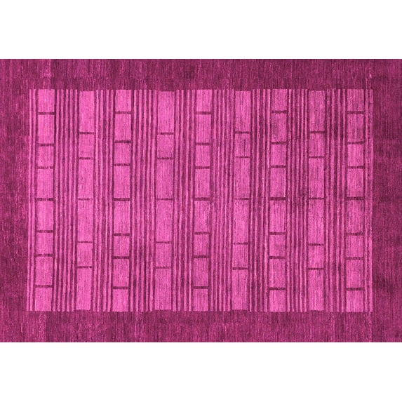 Ahgly Company Indoor Rectangle Abstract Pink Modern Area Rugs, 4' x 6'
