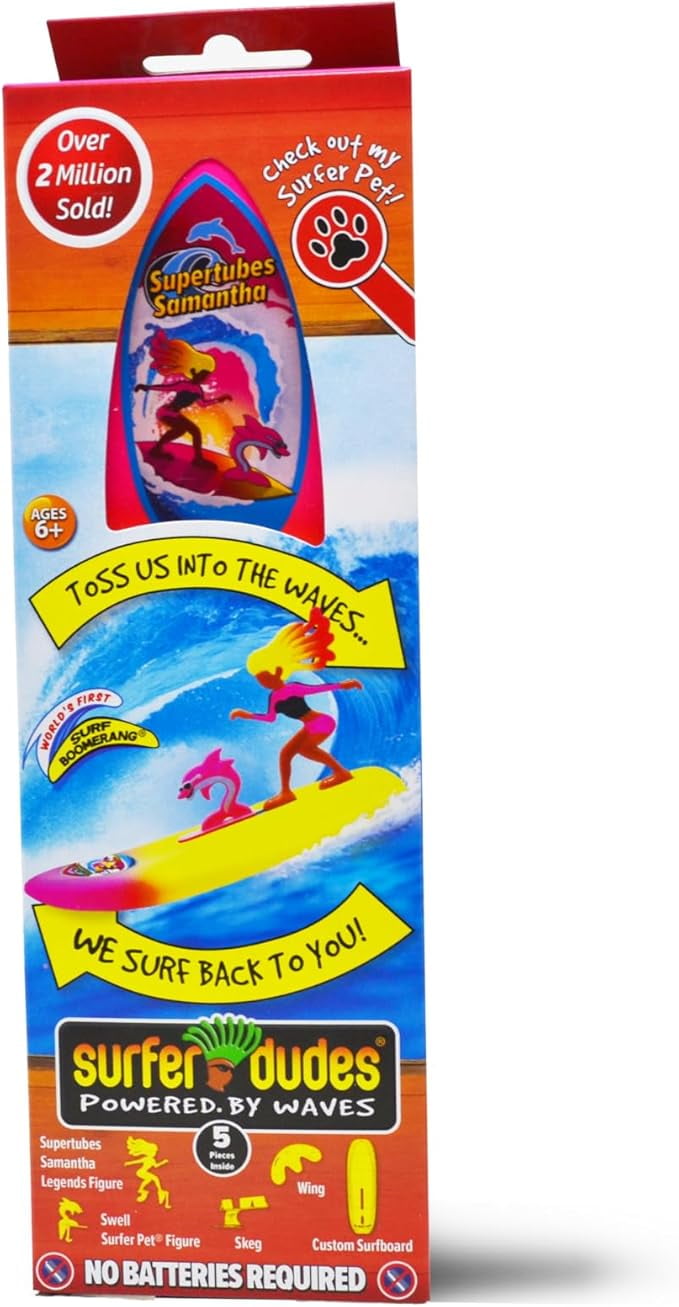 Surfer Dudes Legends & Surfer Pets Wave Powered Mini-Surfer, Pet