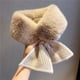 thumbnail image 5 of Bufanda de mujer de invierno tejida a la moda, gruesa, cálida, de lana, con cuello de felpa, cuello cruzado de lana para mujer, 5 of 6